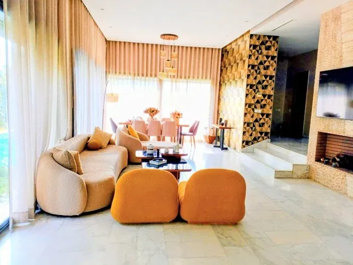 villa angle dar bouazza avec piscine